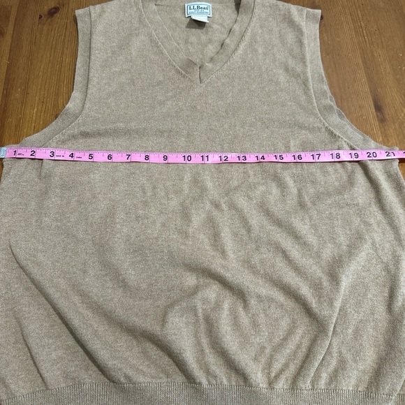 L.L. Bean Tan V-Neck Sweater Vest - Picture 5 of 5